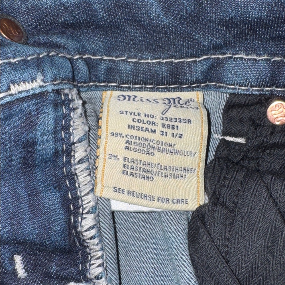 Miss Me Signature Skinny Jeans Floral Embroidered 27 - Picture 7 of 7